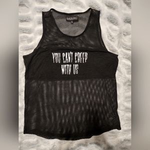 Blackcraft Cult You Can't Creep With Us mesh tank (Hot Topic Exclusive)..